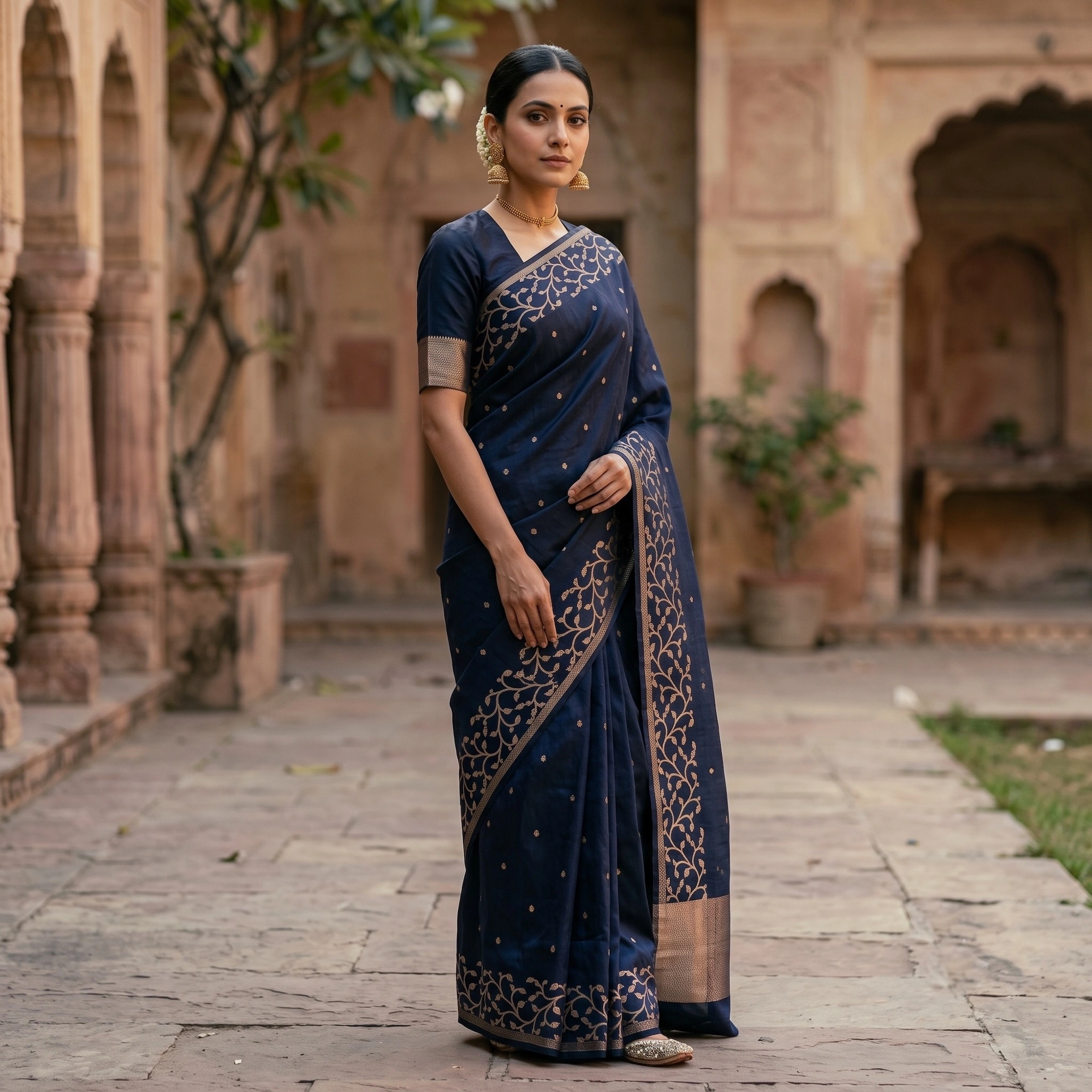Design Demesita, Banarasi Silk Booti Saree