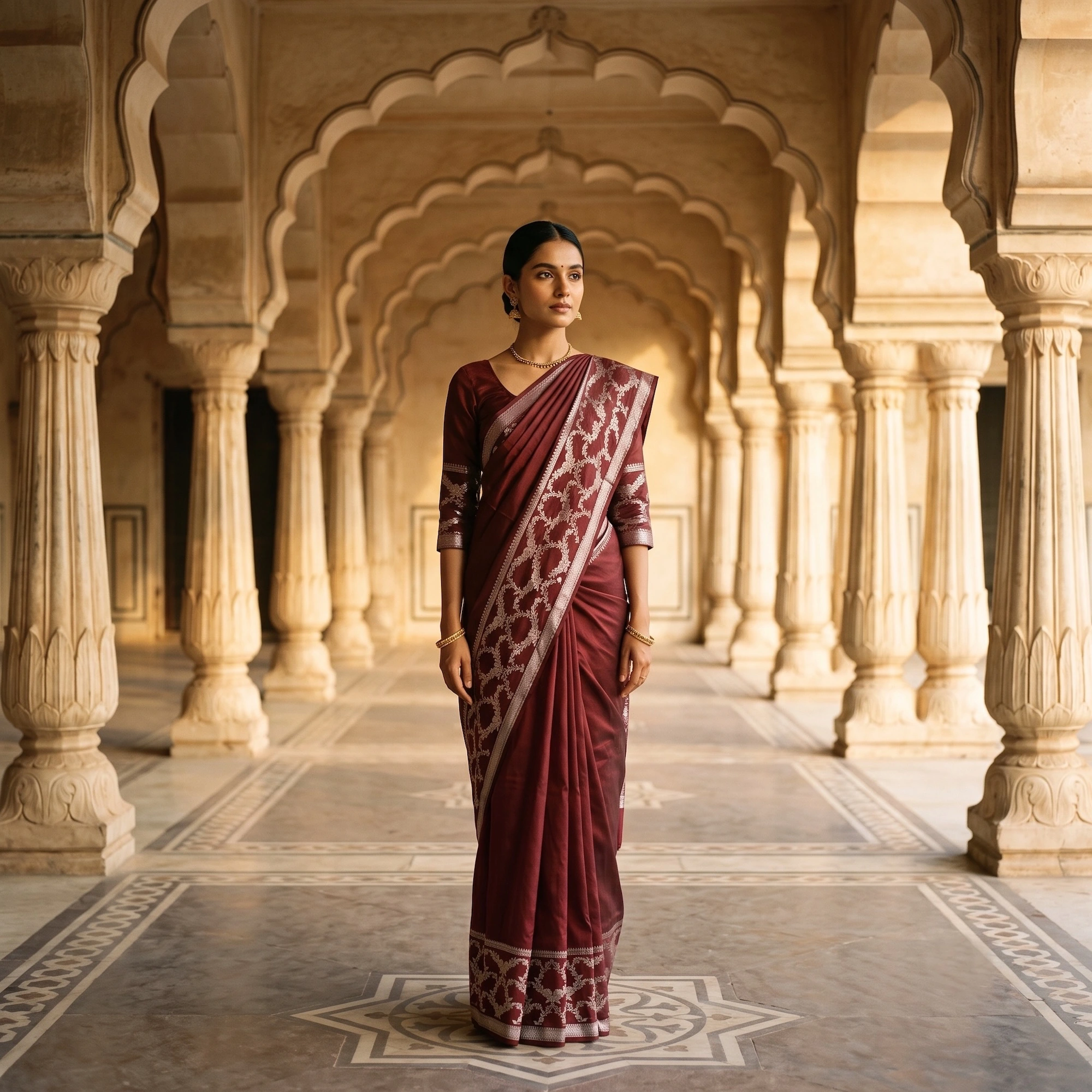 Design Lakshmira, Banarasi Silk Booti Saree