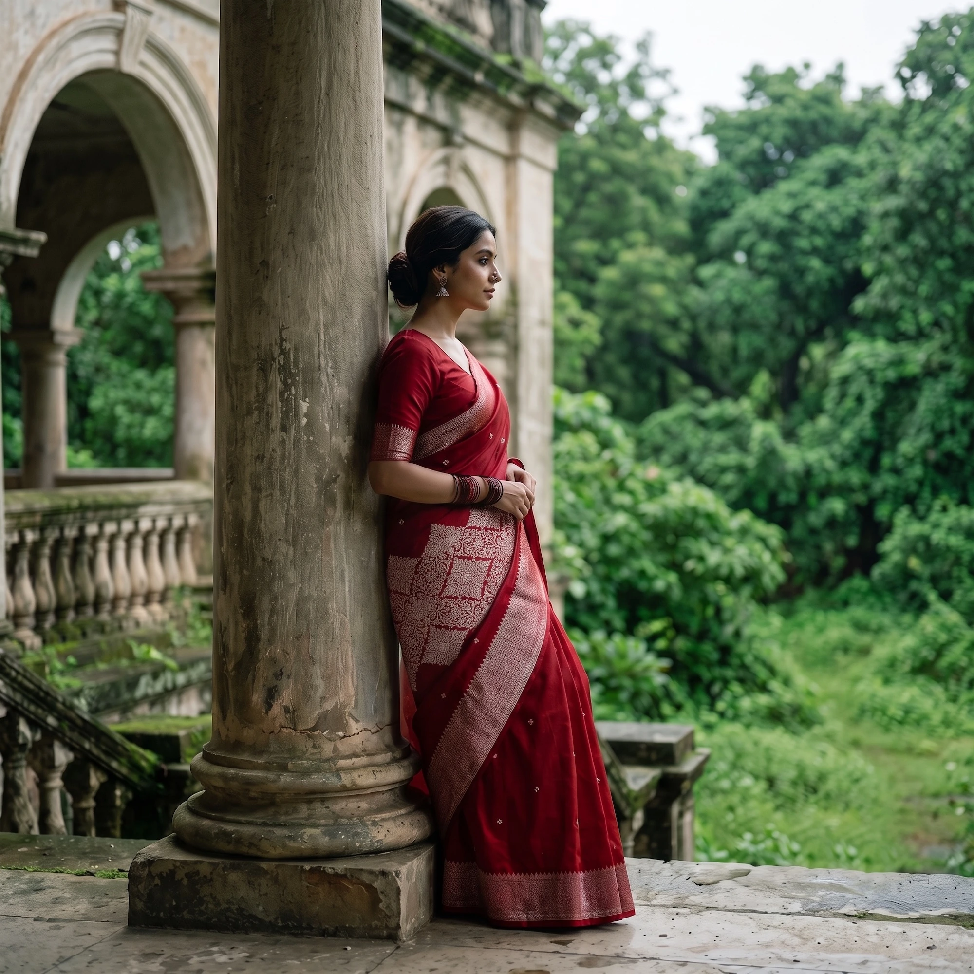 Design Heravati, Banarasi Silk Booti Saree
